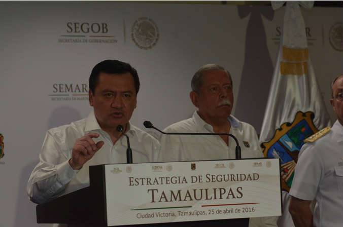 Miguel Angel Osorio Chong, presidió en esta capital la reunión del Gabinete Nacional de Seguridad.