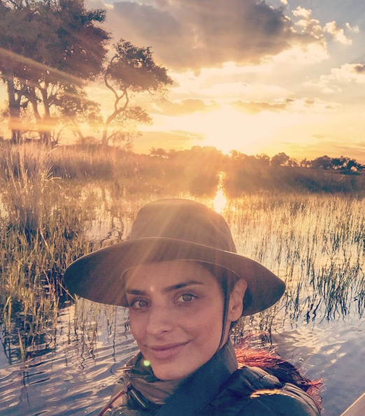 Aislinn Derbez, en un atardecera espectacular.