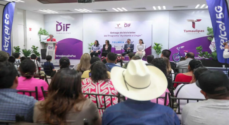 Entregan Gobierno, DIF Tamaulipas y Fundación Telmex Telcel bicicletas del programa “Ayúdame a llegar”
