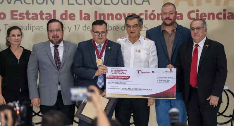 Investigador de la UAT recibe Premio Estatal de Innovación, Ciencia y Tecnología 2025