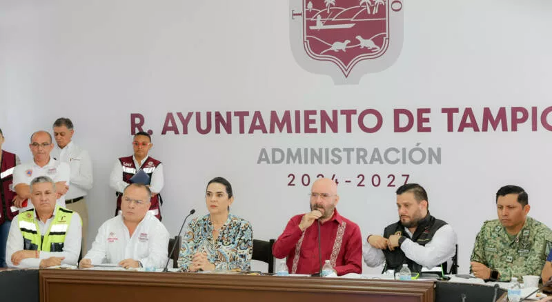 Mónica Villarreal Anaya coordina acciones preventivas ante posible desbordamiento del Pánuco