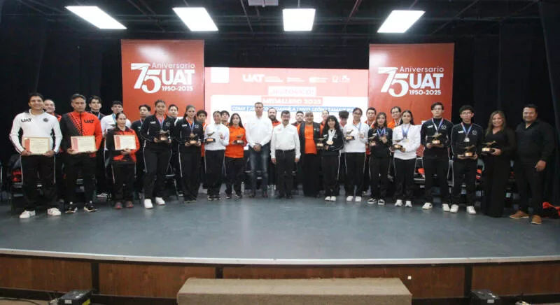 Entrega rector el galardón “Orgullo UAT” tras desempeño histórico de medallistas universitarios