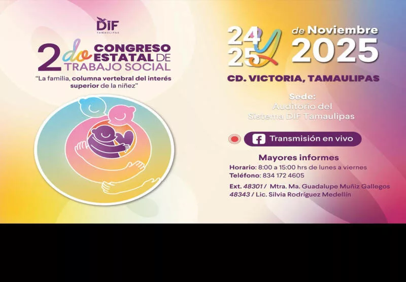 Invita DIF Tamaulipas al Segundo Congreso Estatal de Trabajo Social