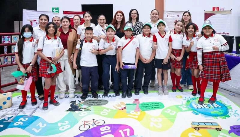 Niñas, niños y adolescentes participan en la Feria de los Derechos 2025 del DIF Tamaulipas