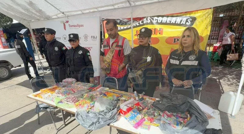 Aseguran pirotecnia ilegal en el centro de la capital