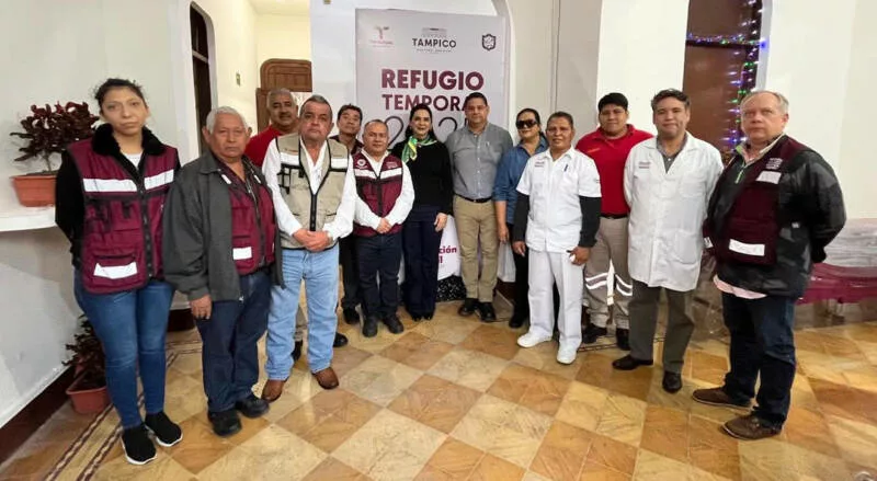 Gobierno de Tampico activa refugios por  frente frío número 25