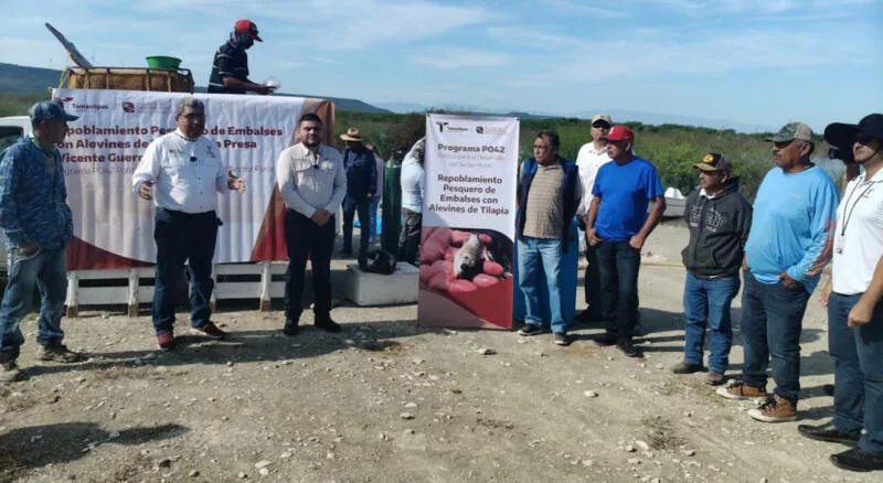 Presas de Tamaulipas reciben alevines para impulsar la pesca comercial