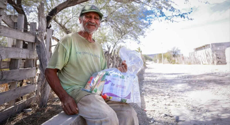Entrega DIF Tamaulipas canastas alimentarias a población de atención prioritaria ante las bajas temperaturas