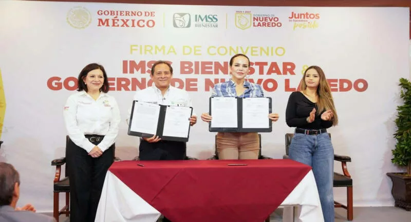 Gobierno de Nuevo Laredo e IMSS-Bienestar formalizan convenio para ampliar cobertura de salud