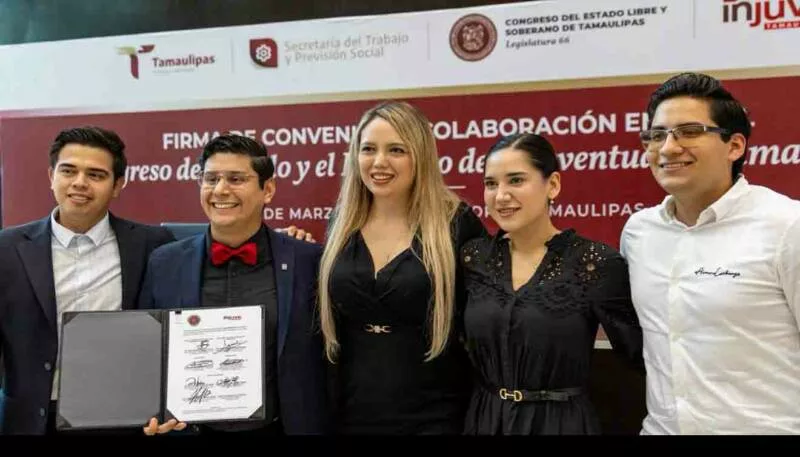 Celebran convenio de colaboración el Instituto de la Juventud y Congreso del Estado de Tamaulipas