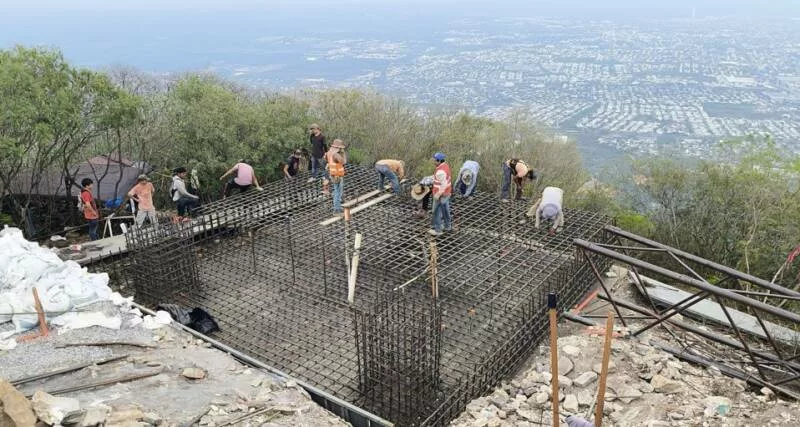 Avanza construcción de asta bandera monumental en Ciudad Victoria